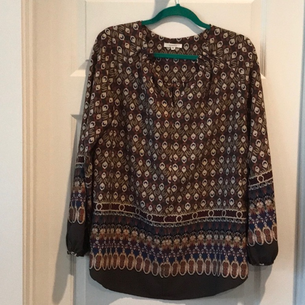 Colorful tunic by Pleione. Size L.